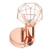 Swing Arm Wall Lamp 350 Degree Rotary Cage Shade Iron E14 Wall Lamp Holder for Rose Gold 85‑265V - Close-Up Angle