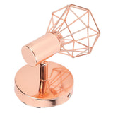 Swing Arm Wall Lamp 350 Degree Rotary Cage Shade Iron E14 Wall Lamp Holder for Rose Gold 85‑265V