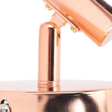 Swing Arm Wall Lamp 350 Degree Rotary Cage Shade Iron E14 Wall Lamp Holder for Rose Gold 85‑265V