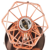 Swing Arm Wall Lamp 350 Degree Rotary Cage Shade Iron E14 Wall Lamp Holder for Rose Gold 85‑265V