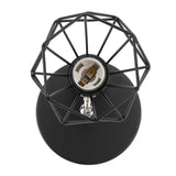 Adjustable Lamp Holder Industrial Black E14 Wall Mounted Light Bulb Holder for Bedside Reading Study Light - Front View