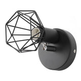 Adjustable Lamp Holder Industrial Black E14 Wall Mounted Light Bulb Holder for Bedside Reading Study Light - Top-Down View