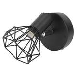Adjustable Lamp Holder Industrial Black E14 Wall Mounted Light Bulb Holder for Bedside Reading Study Light - 45-Degree Angle