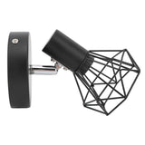Adjustable Lamp Holder Industrial Black E14 Wall Mounted Light Bulb Holder for Bedside Reading Study Light