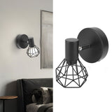 Adjustable Lamp Holder Industrial Black E14 Wall Mounted Light Bulb Holder for Bedside Reading Study Light