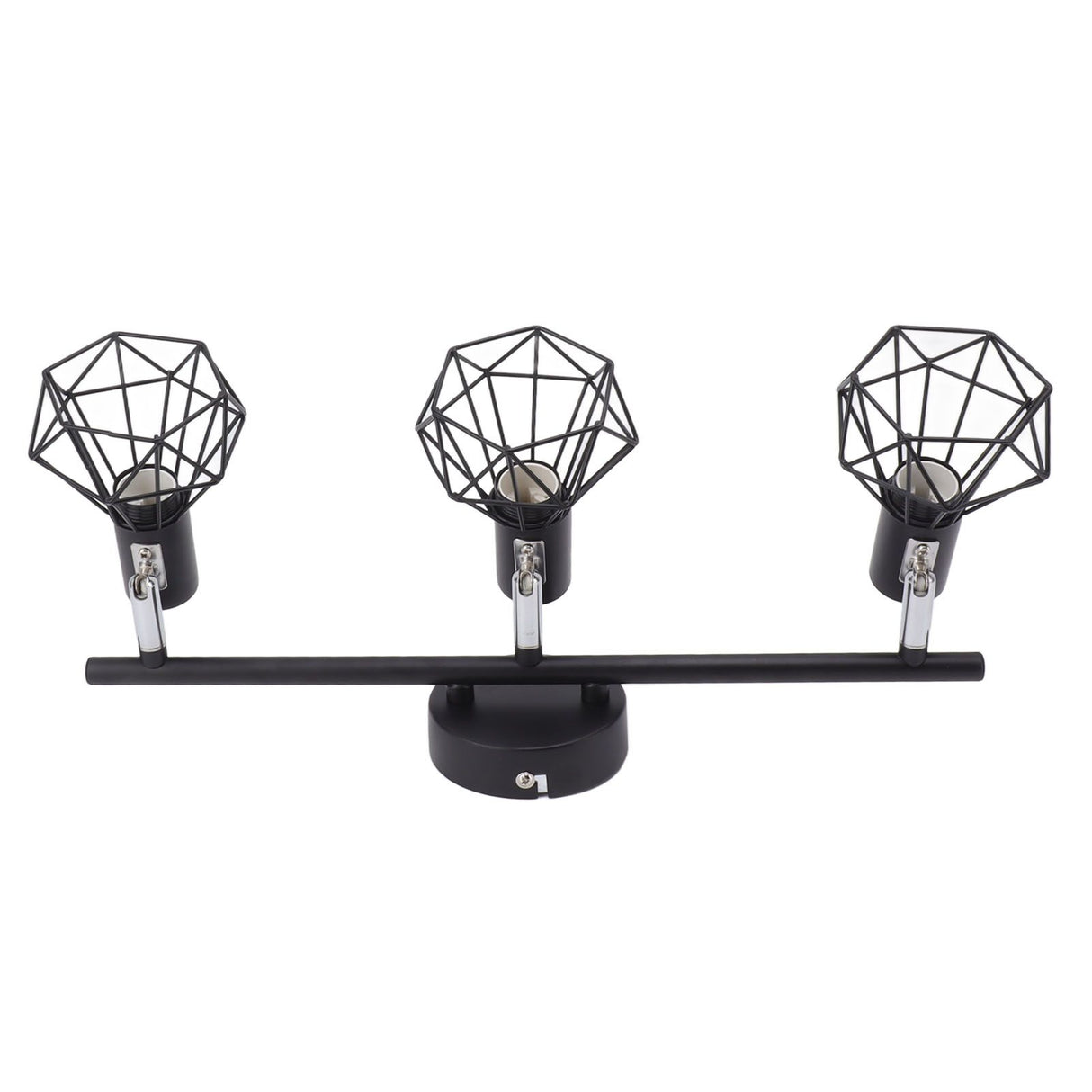 3 Light Track Lighting Kit Rotatable Heads Matte Black Finish Modern Fashionable Ceiling Spotlight 85‑265V
