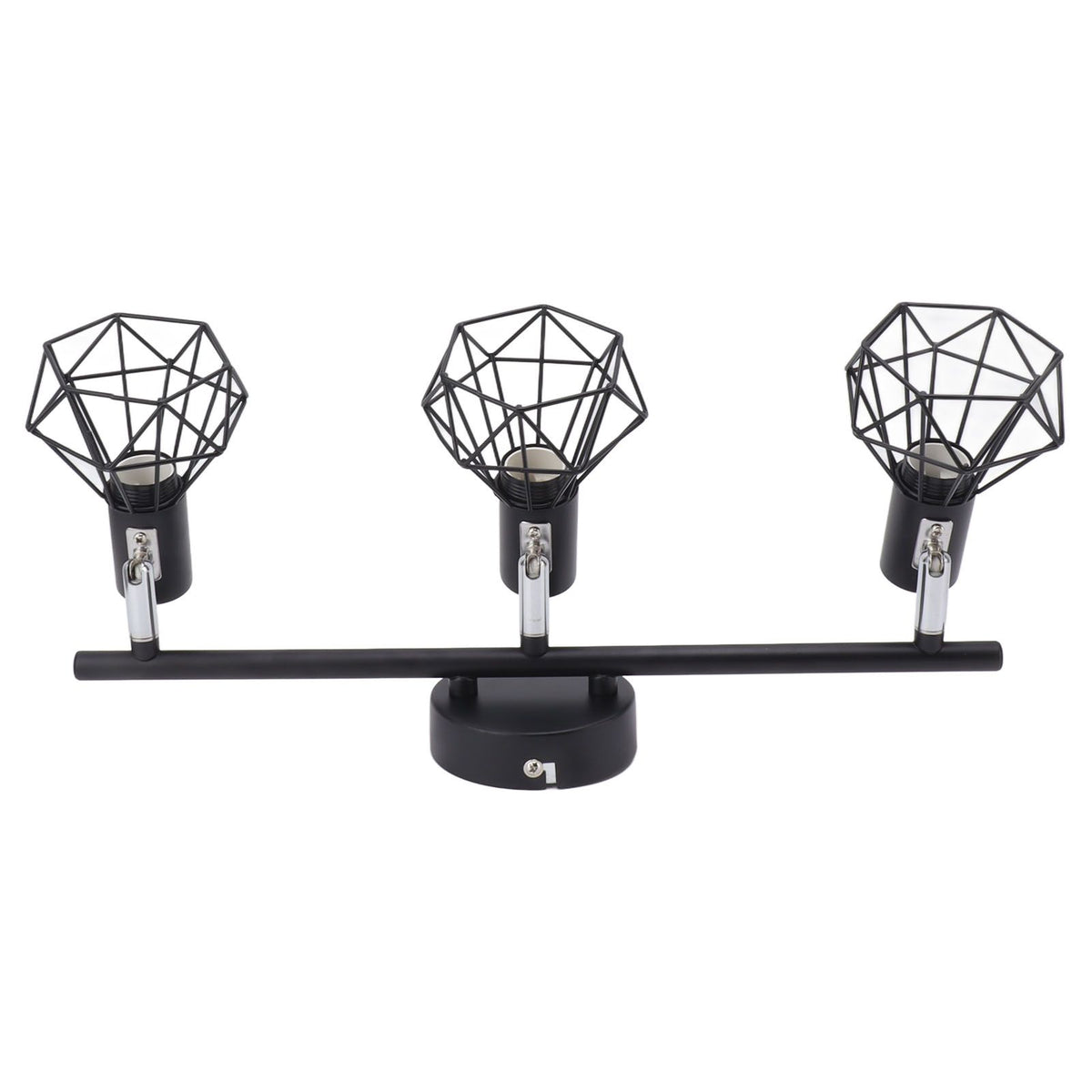 3 Light Track Lighting Kit Rotatable Heads Matte Black Finish Modern Fashionable Ceiling Spotlight 85‑265V