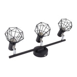 3 Light Track Lighting Kit Rotatable Heads Matte Black Finish Modern Fashionable Ceiling Spotlight 85‑265V