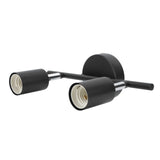 Flush Mount Ceiling Track Light Holder 2 Light Rotating Adjustable Lampholder for E27 Bulb LED Bulbs - Low Angle