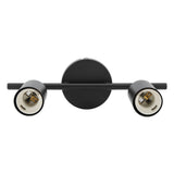 Flush Mount Ceiling Track Light Holder 2 Light Rotating Adjustable Lampholder for E27 Bulb LED Bulbs