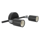 Flush Mount Ceiling Track Light Holder 2 Light Rotating Adjustable Lampholder for E27 Bulb LED Bulbs