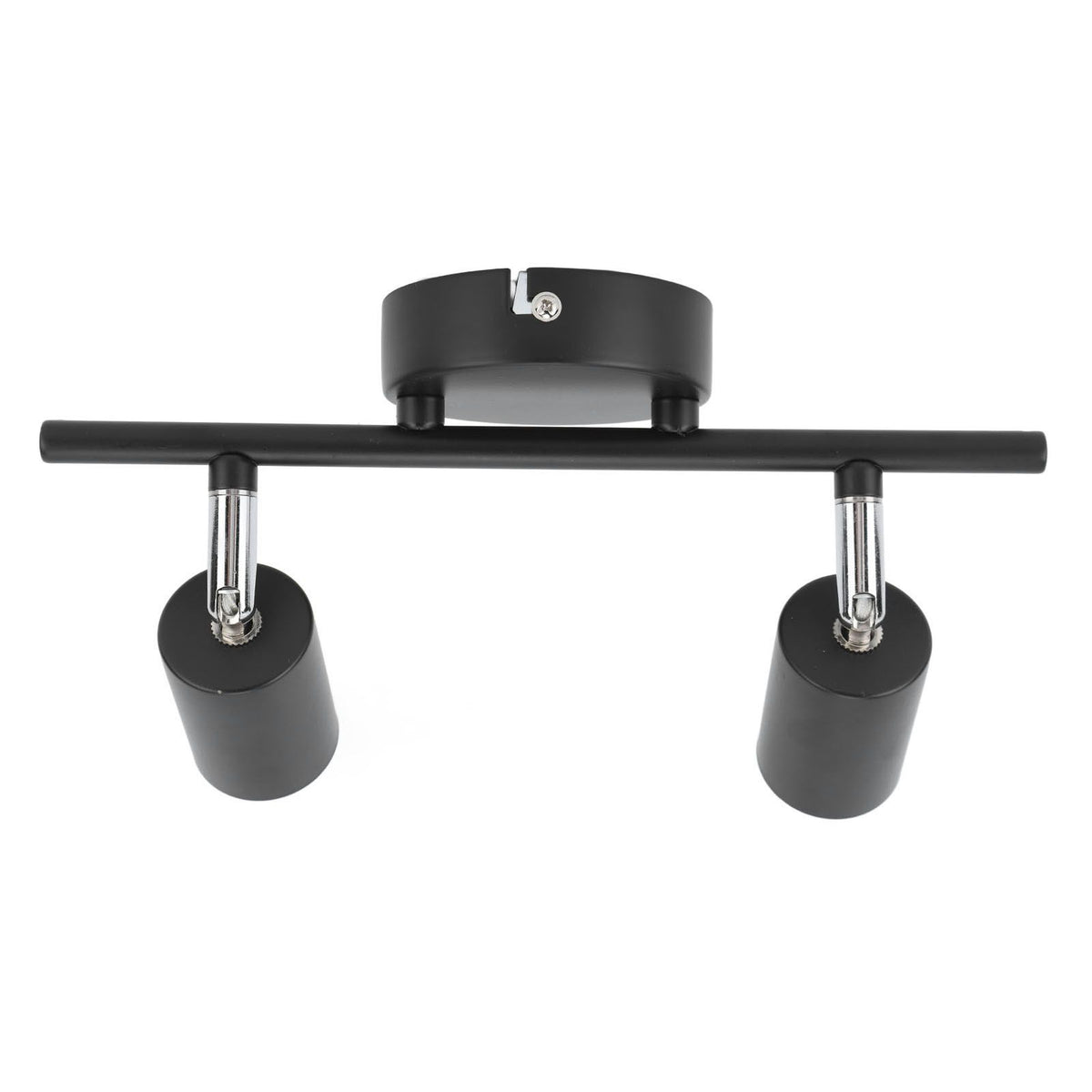 Flush Mount Ceiling Track Light Holder 2 Light Rotating Adjustable Lampholder for E27 Bulb LED Bulbs