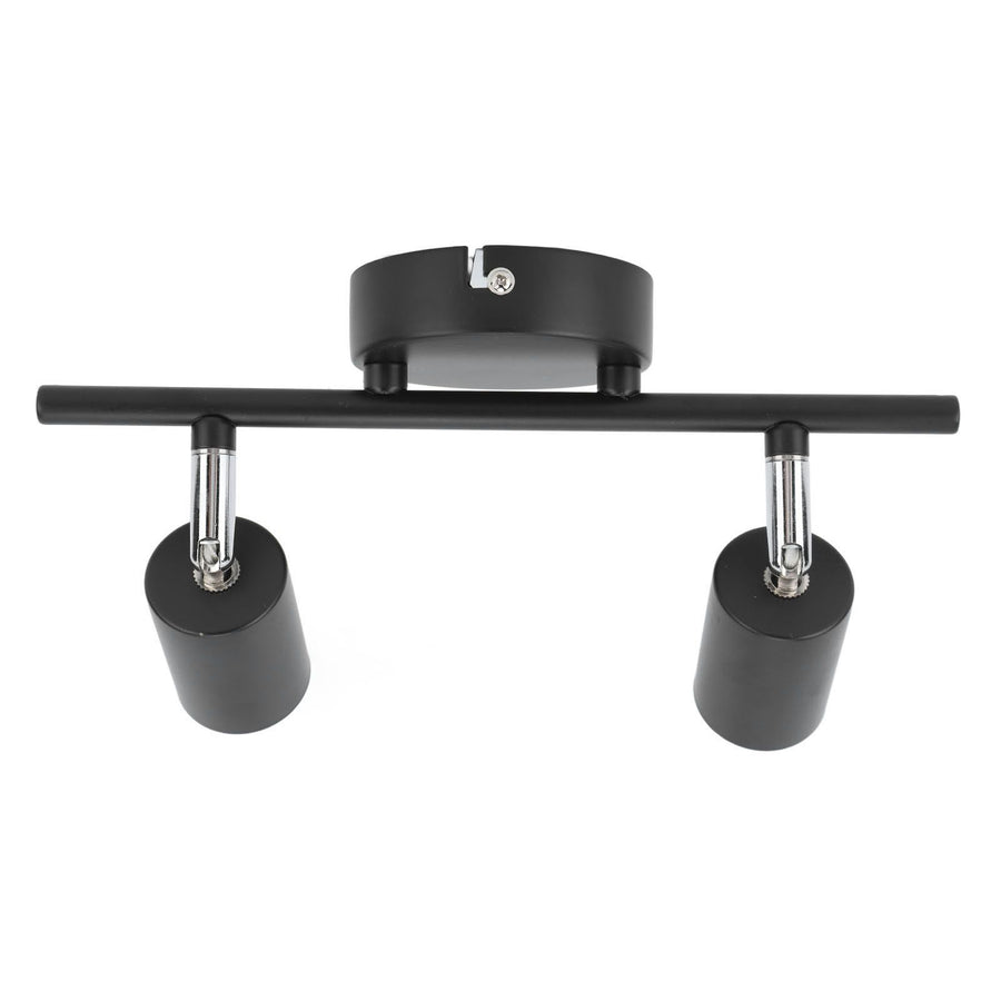 Flush Mount Ceiling Track Light Holder 2 Light Rotating Adjustable Lampholder for E27 Bulb LED Bulbs