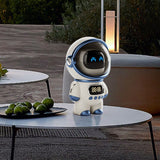 The Astronaut Speaker AI Intelligent Voice Bluetooth Speaker Clock Small Night Light Birthday Gift White - Rear View