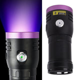 365nm Flashlight Aluminium Alloy USB Type C 60W UV 365nm Light Flashlight for Cat Urine Detection Dry Stains Detection