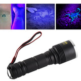 UV Flashlight LED 365nm Blacklight Torch Aluminium Alloy Shell Ultraviolet Flashlight 40W 1800mW