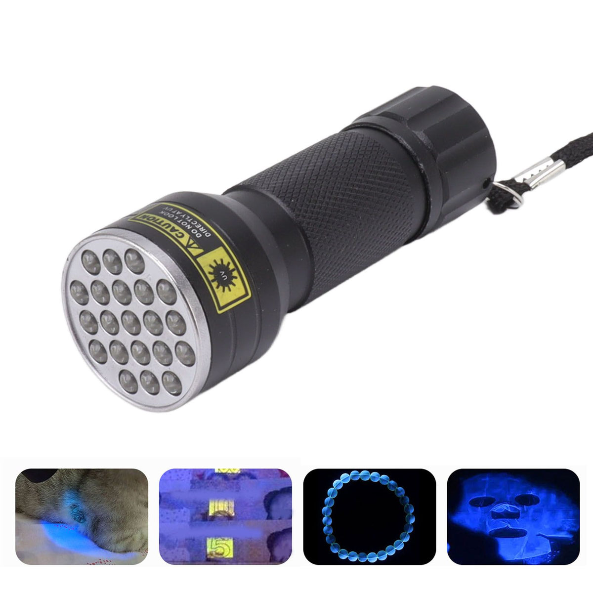 21LED UV Blacklight Flashlight 395nm Blacklight LED Flashlight for Pets Urine Dry Stains