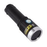 20W 365nm Led Ultraviolet Flashlight USB Rechargeable UV Flashlight Pet Urine Detector Light for Dog Cat Dry Stains Resin Curing - Side View