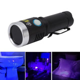 20W 365nm Led Ultraviolet Flashlight USB Rechargeable UV Flashlight Pet Urine Detector Light for Dog Cat Dry Stains Resin Curing