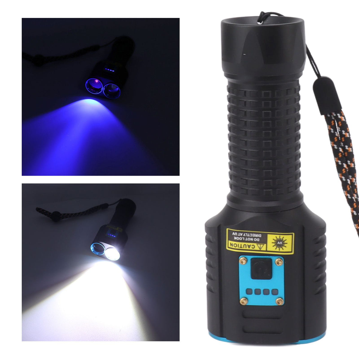 365nm UV Flashlight 2 in 1 LED White and Ultraviolet Light USB Rechargeable Pet Urine Detector for Resin Curing Fishing Minerals Scorpion