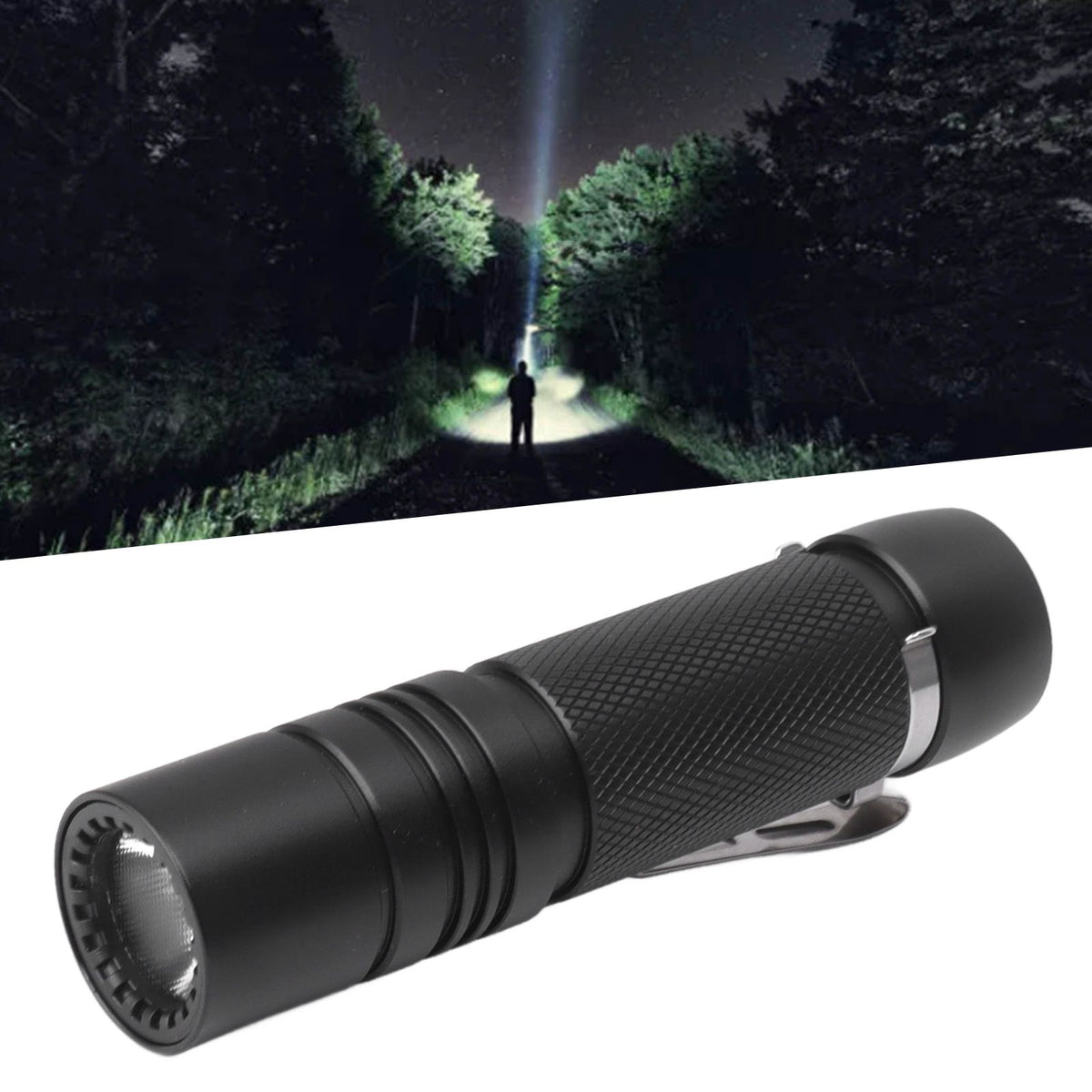 Rechargeable Mini Flashlight 700LM Super Bright LED Small Pocket EDC Flashlight with Clip for Camping Hiking Daily Use
