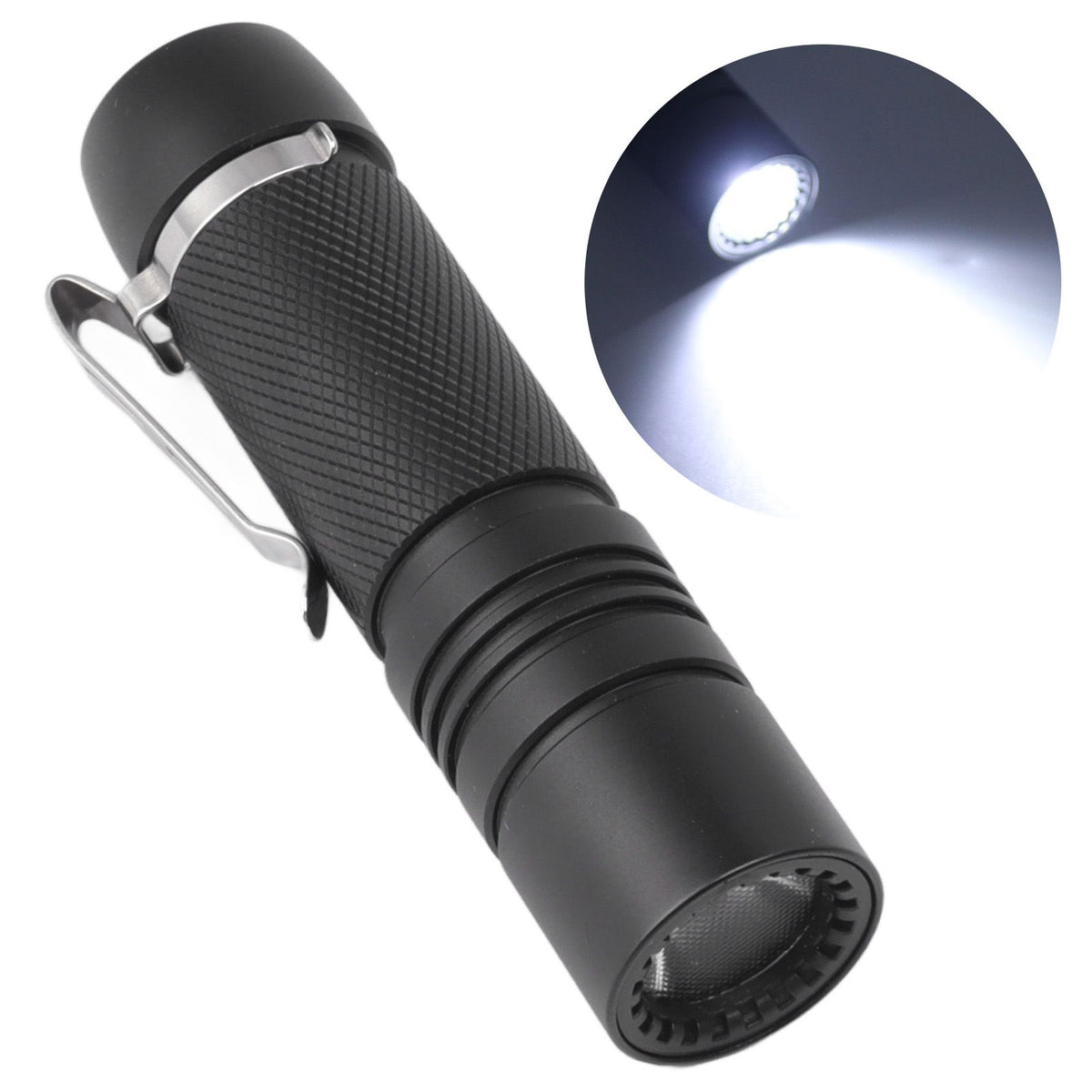 Rechargeable Mini Flashlight 700LM Super Bright LED Small Pocket EDC Flashlight with Clip for Camping Hiking Daily Use