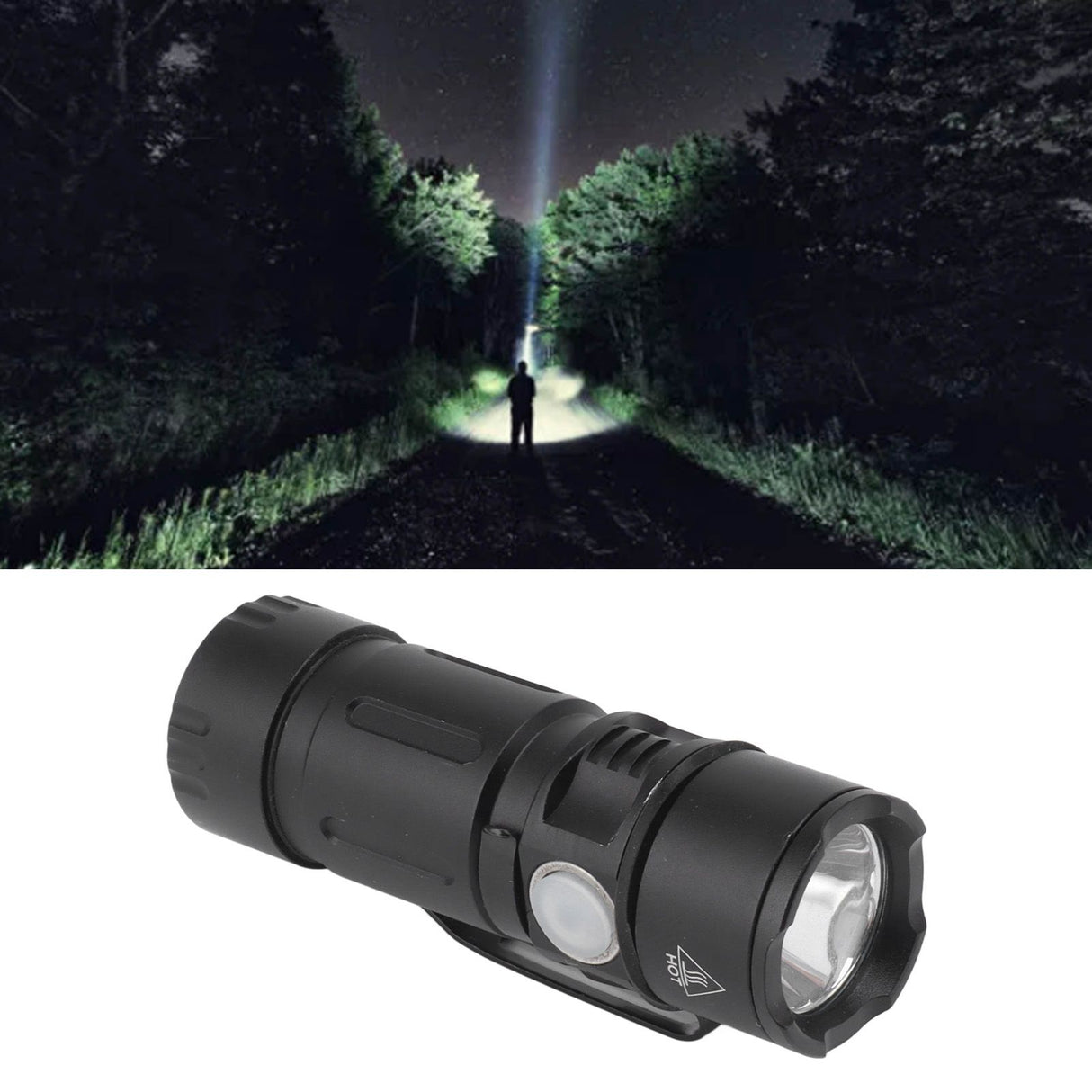 Small Flashlight USB Rechargeable 5 Modes 1000LM Waterproof Compact Mini Pocket Sized EDC Flashlight for Outdoor