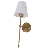 Wall Sconces Sets of 2 Hardwired Bathroom Vanity Light Fixture with White Lampshade E26 E27 Wall Lamp Holder 85‑265V Gold