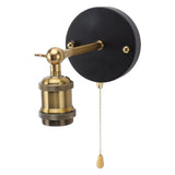 Retro Wall Sconce E27 E26 Iron Adjustable Vintage Wall Mounted Lamp Lighting Fixture Set with Switch for Bedroom Living Room Bar 85‑265V Gold