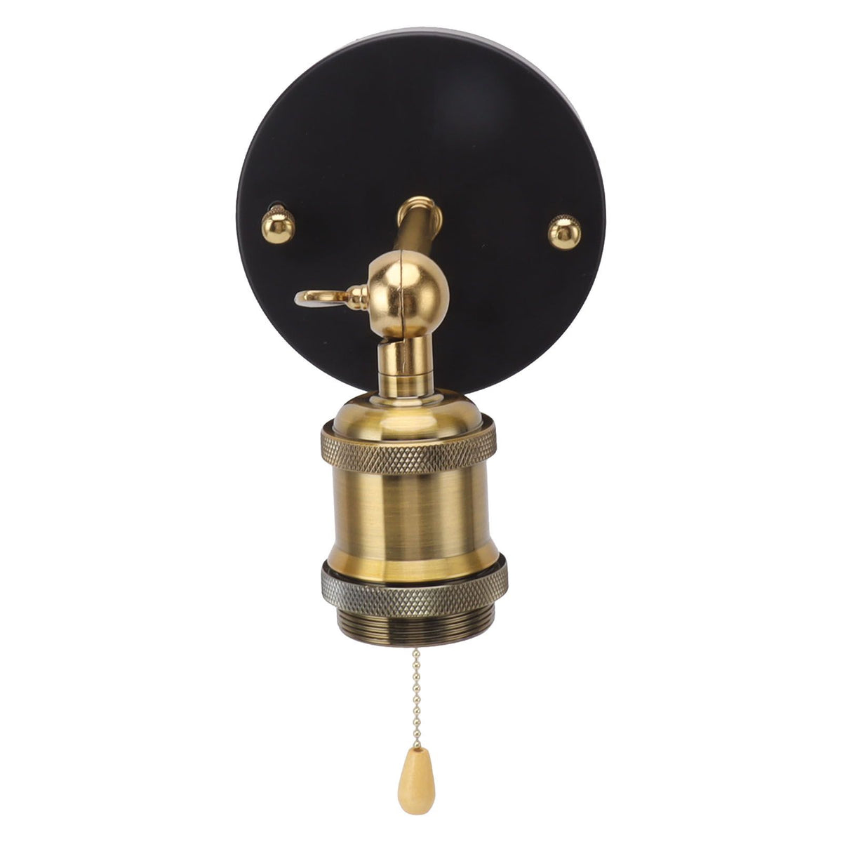 Retro Wall Sconce E27 E26 Iron Adjustable Vintage Wall Mounted Lamp Lighting Fixture Set with Switch for Bedroom Living Room Bar 85‑265V Gold