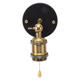 Retro Wall Sconce E27 E26 Iron Adjustable Vintage Wall Mounted Lamp Lighting Fixture Set with Switch for Bedroom Living Room Bar 85‑265V Gold - Side View
