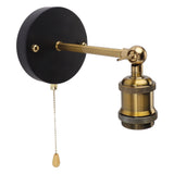 Retro Wall Sconce E27 E26 Iron Adjustable Vintage Wall Mounted Lamp Lighting Fixture Set with Switch for Bedroom Living Room Bar 85‑265V Gold - Close-Up Angle