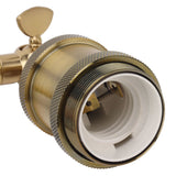 Retro Wall Sconce E27 E26 Iron Adjustable Vintage Wall Mounted Lamp Lighting Fixture Set with Switch for Bedroom Living Room Bar 85‑265V Gold