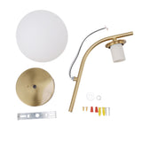 Glass Wall Sconce Indoor Wall Sconce Golden E27 E26 Wall Lamp Holder 85‑265V for Bedroom