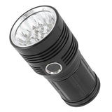 Strong Light Flashlight 10000LM 300‑500 Meters LED 4 Modes Rechargeable Handheld Camping Light for Cycling Fishing - Low Angle