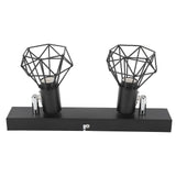 Ceiling Track Light Fixture E14 Lamp Holder Adjustable 2 Head Vintage Tracking Light Kit Hardwired Installation 85‑265V Black