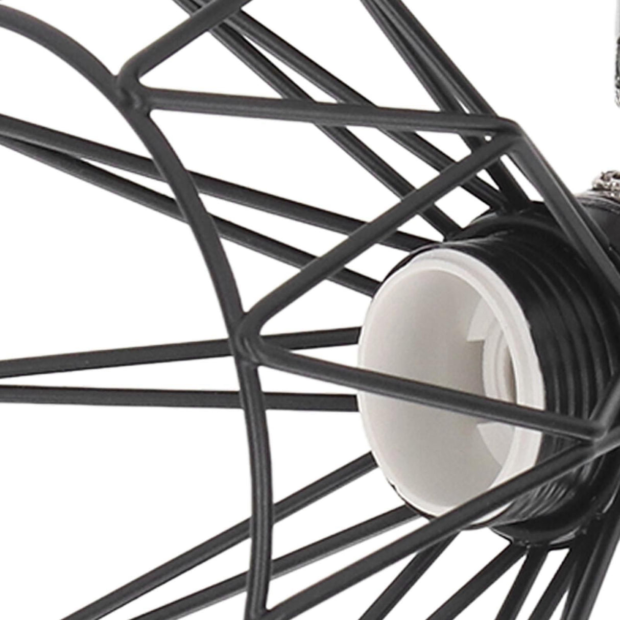 Wall Lamp Holder with Metal Cage E14 Industrial Style Metal Vintage Wall Sconce Holder Matte Black 85‑265V