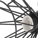 Wall Lamp Holder with Metal Cage E14 Industrial Style Metal Vintage Wall Sconce Holder Matte Black 85‑265V