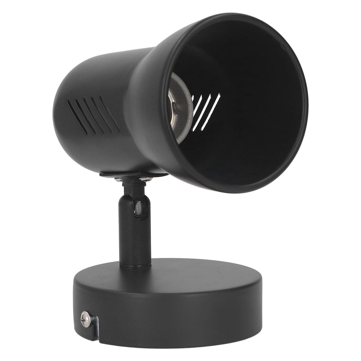 Wall Light Bulb Holder E26 Rotatable Matte Black Easy Installation Wall Mounted Bulb Socket for Bedroom Office 85‑265V