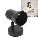 Wall Light Bulb Holder E26 Rotatable Matte Black Easy Installation Wall Mounted Bulb Socket for Bedroom Office 85‑265V