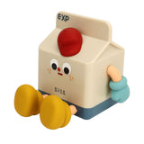 Milk Box Night Lamp Rechargeable LED Night Light Timing Bedside Light for Home Bedroom - Side View