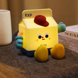 Milk Box Night Lamp Rechargeable LED Night Light Timing Bedside Light for Home Bedroom