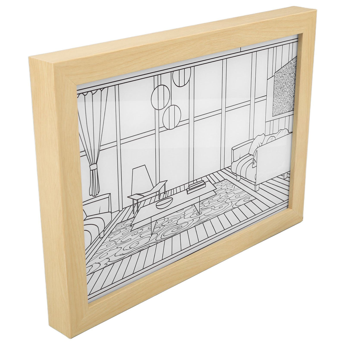 LED Decorative Light Painting USB Powered Japan Anime Style Seaside Modern Simulate Sunshine Drawing Night Light for Bedroom Living Room Office L