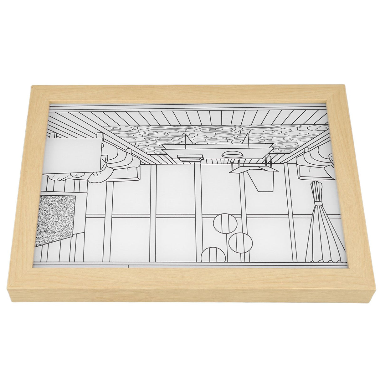LED Decorative Light Painting USB Powered Japan Anime Style Seaside Modern Simulate Sunshine Drawing Night Light for Bedroom Living Room Office L