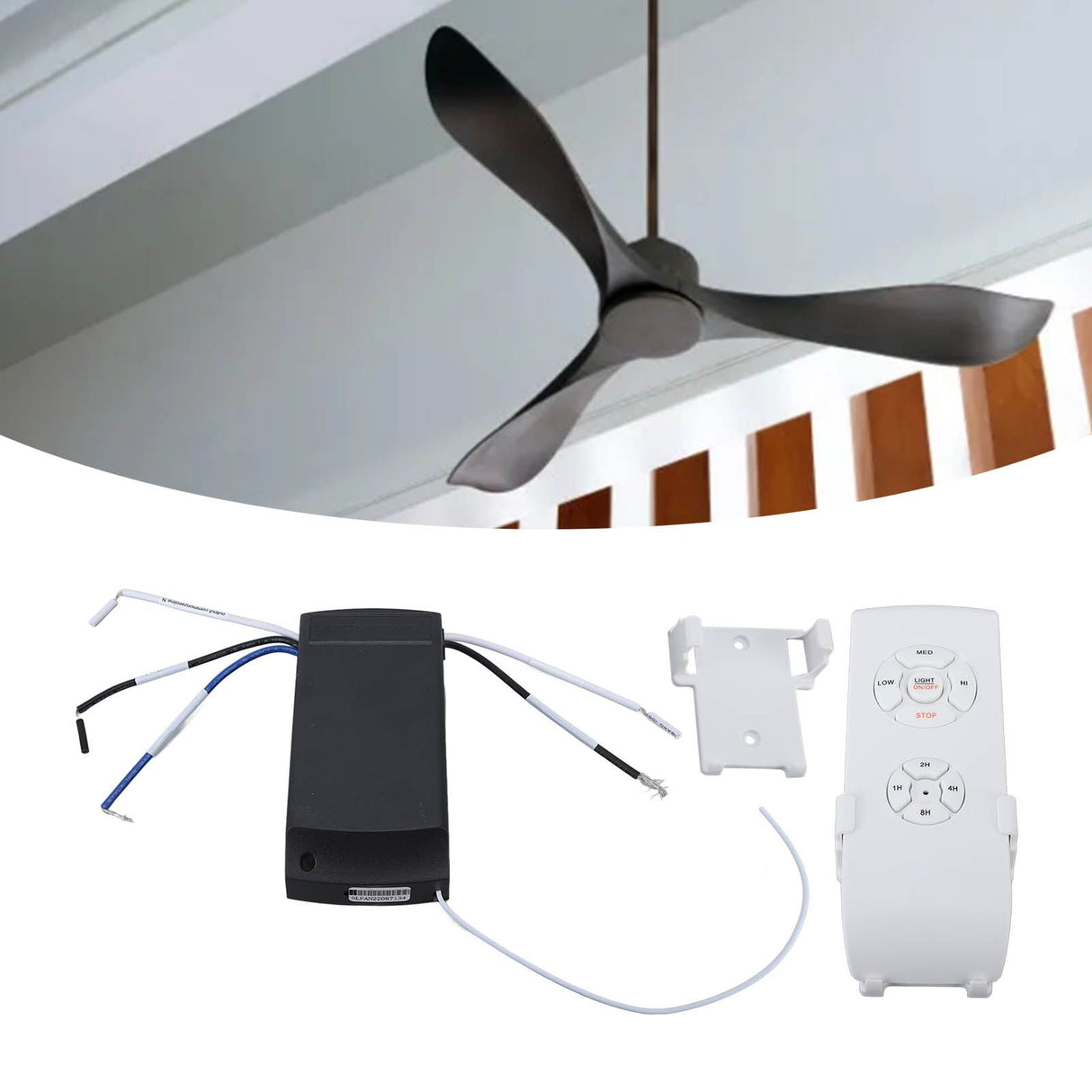 Universal Ceiling Fan Remote Control Kit Wireless Ceiling Fan Light Remote Control Kit English Version 85‑240V