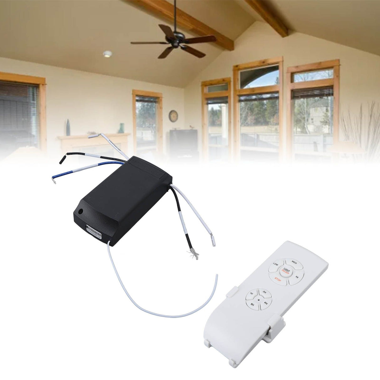 Universal Ceiling Fan Remote Control Kit Wireless Ceiling Fan Light Remote Control Kit English Version 85‑240V