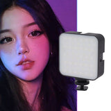 Mini Fill Light 900LM White Light RGB Color Temperature Portable LED Phone Light for Livestreaming Video Conference
