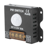 PIR Switch Motion Sensor LED Human Infrared Sensing Controller for Light Strip Outdoor DC12‑24V 30A - Side View