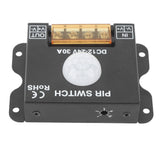 PIR Switch Motion Sensor LED Human Infrared Sensing Controller for Light Strip Outdoor DC12‑24V 30A - Rear View