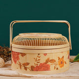 Rattan Small Bamboo Basket Hand Woven Children's Bamboo Woven Straw Bag - Close-Up Angle